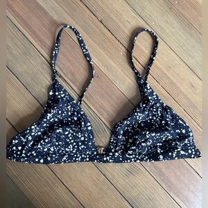 Tory Burch Navy and White Bikini Top